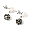 304 Stainless Steel Stud Earrings EJEW-JE07438-02-4