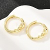 Brass Micro Pave Cubic Zirconia Hoop Earrings KK-CBAD104-04G-F-1