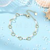 Brass Open Jump Rings & Potato Natural Cultured Freshwater Pearl Link Bracelets for Women BJEW-JB14114-2