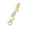 Brass Micro Pave Clear Cubic Zirconia Big Pendants KK-B176-02G-05-2