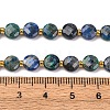 Natural Chrysocolla and Lapis Lazuli Beads Strands G-K389-B81-01-6