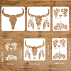 3Pcs 3 Styles PET Hollow Out Drawing Painting Stencils DIY-WH0394-0061-2