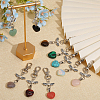 1 Set Heart Shape Gemstone Pendant Decoration HJEW-CA0001-52-5
