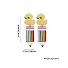 Back to School Acrylic Dangle Stud Earrings FS-WGAA197-11-1