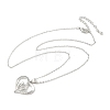 Mother's Day Brass Micro Pave Clear Cubic Zirconia Mother and Baby Heart Pendant Necklaces for Women NJEW-C085-01A-P-2