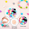 60Pcs 15 Colors Food Grade Eco-Friendly Silicone Beads FIND-DC0001-28-4