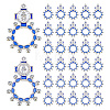 30Pcs 2 Colors Alloy Enamel Pendants FIND-DC0008-57A-1