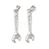 Brass Micro Pave Clear Cubic Zirconia Pendants KK-G549-16C-P-1