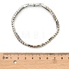 Brass Micro Pave Clear Cubic Zirconia Link Chains Bracelets BJEW-B145-05-3