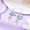 Shell Alloy Pendant Dangle Earrings for Women EJEW-JE07464-1