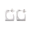 Non-Tarnish 304 Stainless Steel Rectangle Stud Earrings EJEW-P198-03P-1