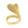 Brass Micro Pave Cubic Zirconia Cuff Rings RJEW-P102-06G-3