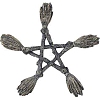 Resin Witchcraft and Wiccan Broomsticks Pentagram Wall Hanging Decor PW-WGE19E1-01-3