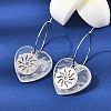 Natural & Synthetic Gemstone & 304 Stainless Steel Hoop Earrings for Women EJEW-G475-01P-3