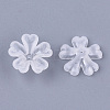 5-Petal Transparent Acrylic Bead Caps FACR-T001-05-2