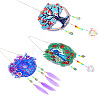 3 Sets 3 Style DIY Diamond Painting Wind Chime Kits DIY-BY0001-24-4