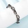 304 Stainless Steel Link Chain Bracelets for Women Men BJEW-C148-04AS-1