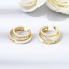 Brass Micro Pave Cubic Zirconia Cuff Earrings for Women CU-CBAE7DF-24G-3