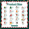 Yilisi 18Pcs 18 Style Christmas Bell & Tree & Sock & Snowman & Candy Cane Enamel Pin JEWB-YS0001-10-4