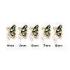Brass Micro Pave Cubic Zirconia and Abalone Shell Cup Pearl Peg Bails Pin Pendants KK-T079-33G-3