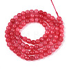 Dyed Natural White Jade Beads Strands G-T139-4mm-60-07-2