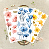 3 Sheets 3 Styles Flower PVC Waterproof Decorative Stickers DIY-WH0404-033-2