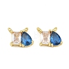 Brass Pave Cubic Zirconia Charms CU-CBA6A75-03G-07-1