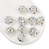 Brass Rhinestone Beads X-RB-A011-8mm-28S-3