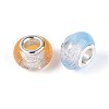 Transparent Resin Rondelle European Beads RESI-N044-02-2