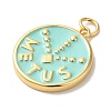 Brass Enamel Pendants KK-U027-17G-06-2