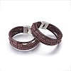 Braided Leather Cord Multi-strand Bracelets BJEW-F349-13P-4