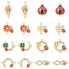 16Pcs 8 Styles Zinc Alloy Enamel Connector Charms FIND-YW0012-70-1