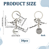 30Pcs Cheerleading Series Alloy Pendant Keychains KEYC-PH01630-2