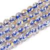 Crackle Transparent Glass Beads Strands X1-GLAA-N030-8mm-01D-1