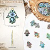 15Pcs 15 Colors Printed Alloy Pendants ENAM-YW0006-44-3