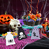 24Pcs 6 Colors  Halloween Burlap Packing Pouches Drawstring Bags ABAG-BC0001-49-5