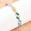 Platinum Tone Brass Micro Pave Cubic Zirconia Tennis Bracelets BJEW-B160-12P-1