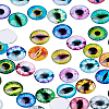 Eye Printed Glass Cabochons GGLA-BT0001-01-15