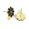 Rack Plating Alloy Stud Earring Finding FIND-C053-07G-03-2