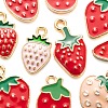 100Pcs 10 Style Light Gold Alloy Enamel Pendants ENAM-LS0001-66-4