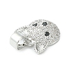 Brass Micro Pave Cubic Zirconia Charms ZIRC-F138-05P-3