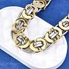 304 Stainless Steel Byzantine Chain Bracelets for Women Men BJEW-R018-22GP-02-5