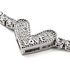 Platinum Brass Link Bracelet BJEW-C055-05I-P-2