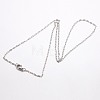 Tarnish Resistant Trendy Unisex 304 Stainless Steel Cable Chain Necklaces NJEW-M046-C-02-2