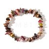 Natural Multicolor Tourmaline Chips Bead Stretch Bracelets for Women Men CI5318-16-1
