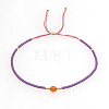 Adjustable Glass Seed Bead Slider Bracelets for Women VT9382-32-1