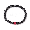 Synthetic Turquoise Beaded Stretch Bracelets for Women Men BJEW-JB11547-01-2