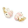 Brass Enamel Charms KK-F933-13G-02-2