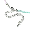 Faceted Rondelle Glass Beaded Necklace for Women NJEW-M208-02D-5