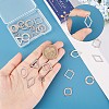 32Pcs 8 Styles Stainless Steel Connector Charms STAS-SC0005-07-3